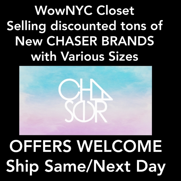 NEW CHASER Blue Sweater Top Tee SMALL  Boat Neck Long sleeve Drawstring Stretch - Picture 13 of 13